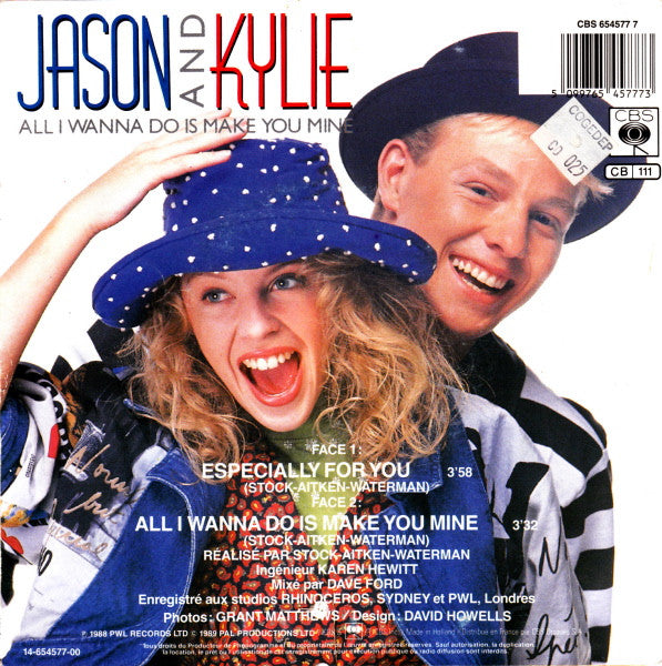 Kylie Minogue And Jason Donovan : Especially For You (7",45 RPM,Single,Stereo)