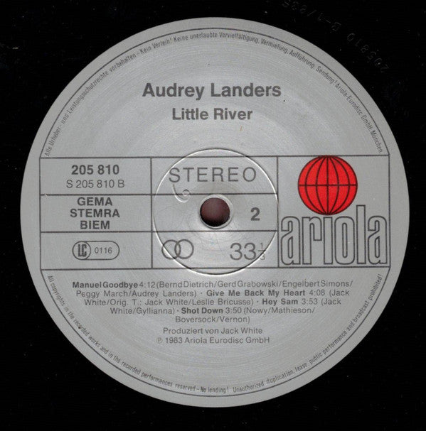 Audrey Landers : Little River (LP, Album)