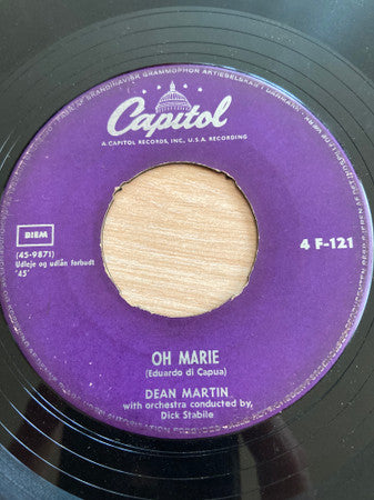 Dean Martin : Oh Marie / Kiss (7", Single)