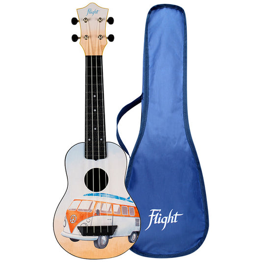 Flight TUSL-25bus sopraan ukelele met gigbag