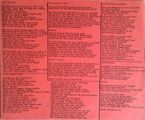 Geoff Leigh : The Chemical Bank (7",33 ⅓ RPM)