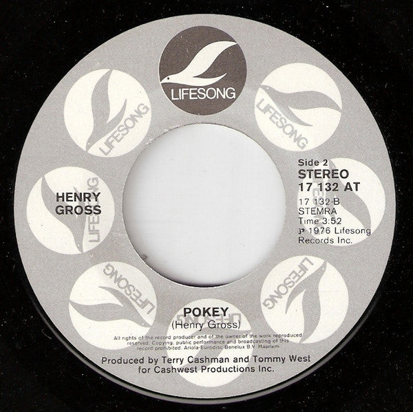 Henry Gross : Shannon (7",45 RPM,Single)