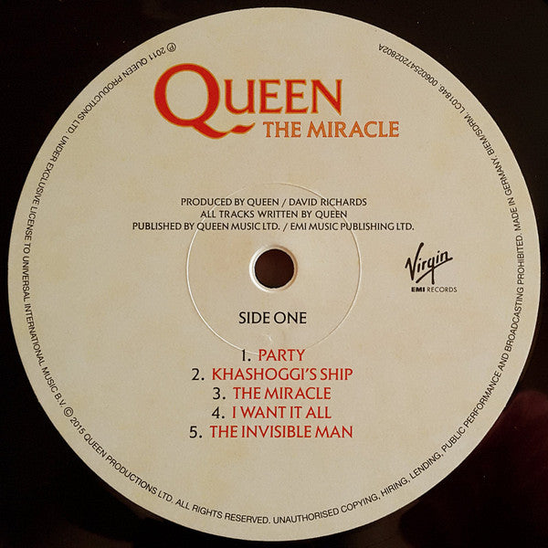 Queen : The Miracle (LP,Album,Reissue,Remastered)
