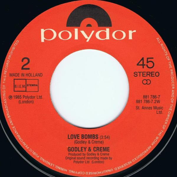 Godley & Creme : Cry (7",45 RPM,Single)