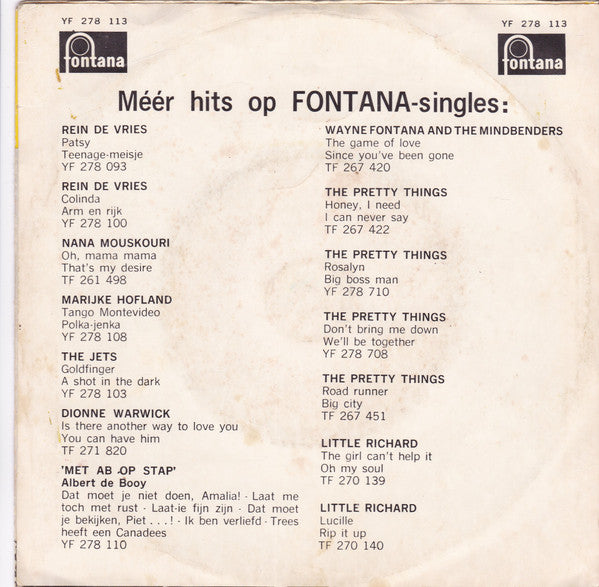 Rein de Vries (2) : Dear John / Wond'ren Zijn Van Alle Tijd (7",45 RPM,Single,Mono)