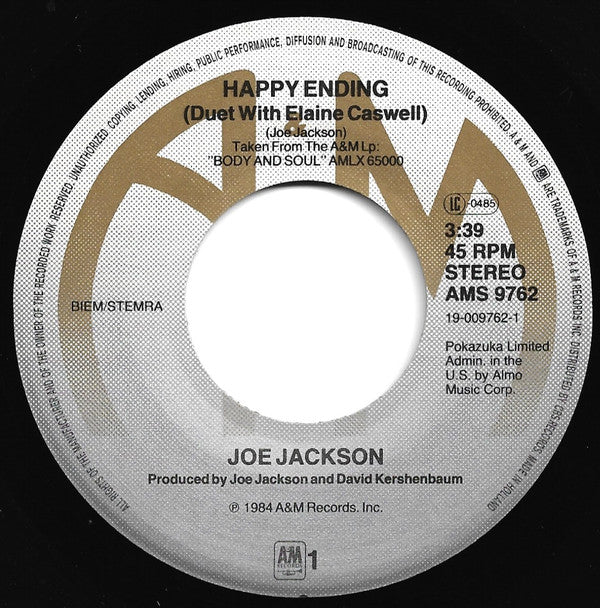 Joe Jackson : Happy Ending (7",Single,45 RPM)