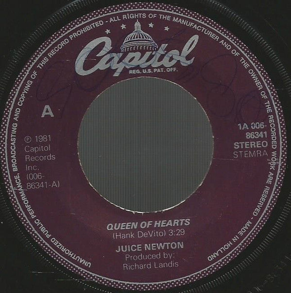 Juice Newton : Queen Of Hearts (7",45 RPM,Single,Stereo)
