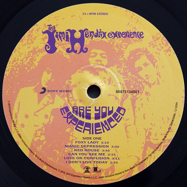 Jimi Hendrix Experience, The : Are You Experienced (LP,Album,Reissue,Remastered,Repress,Stereo)
