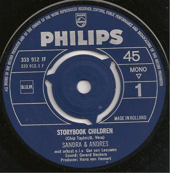 Sandra & Andres : Storybook Children / Just A Minute (7",Single,Mono)