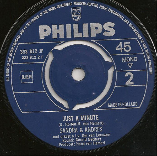 Sandra & Andres : Storybook Children / Just A Minute (7",Single,Mono)