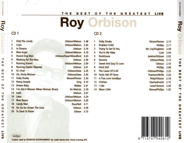 Roy Orbison : The Best Of The Greatest (Live) (Compilation)