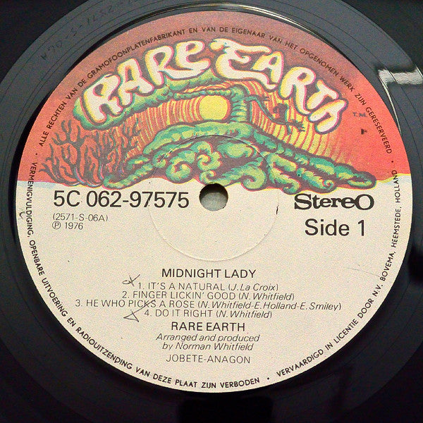 Rare Earth : Midnight Lady (LP,Album)