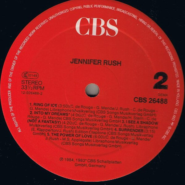 Jennifer Rush : Jennifer Rush (International Version) (LP,Album)