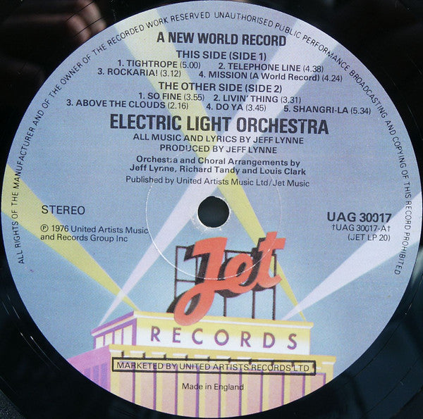 Electric Light Orchestra : A New World Record (LP,Album)