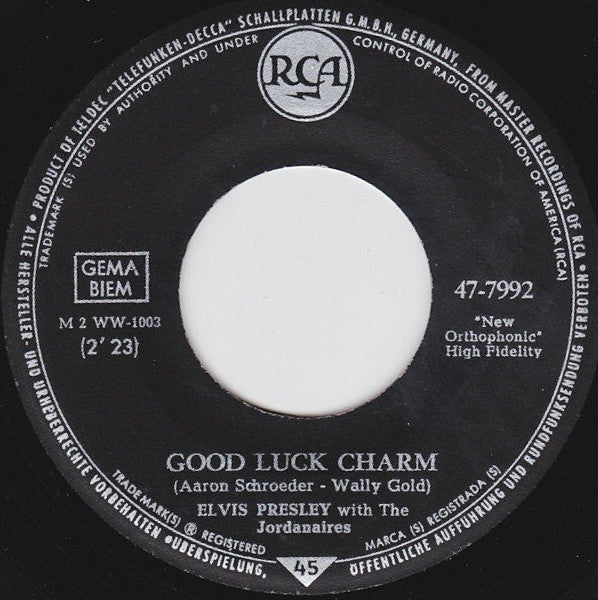 Elvis Presley : Good Luck Charm (7",45 RPM,Single)