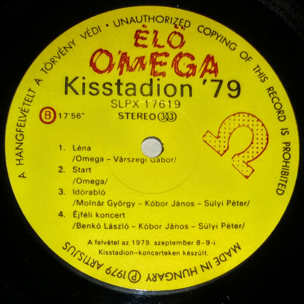 Omega (5) : Élő Omega Kisstadion '79 (LP,Album,Stereo)