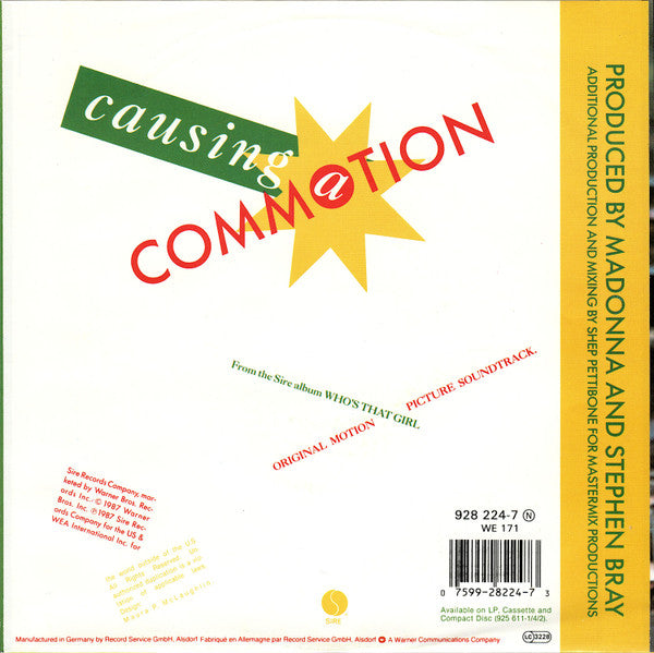Madonna : Causing A Commotion (7",45 RPM,Single,Stereo)
