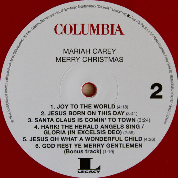 Mariah Carey : Merry Christmas (LP,Album,Limited Edition,Reissue)
