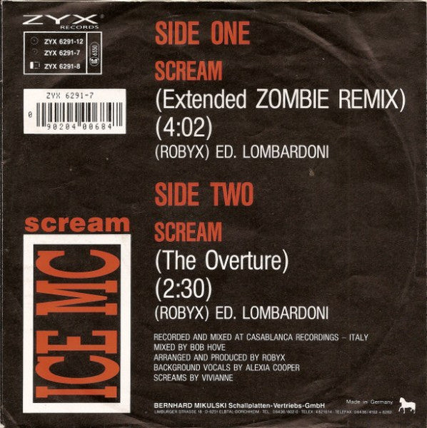 ICE MC : Scream (7",45 RPM)
