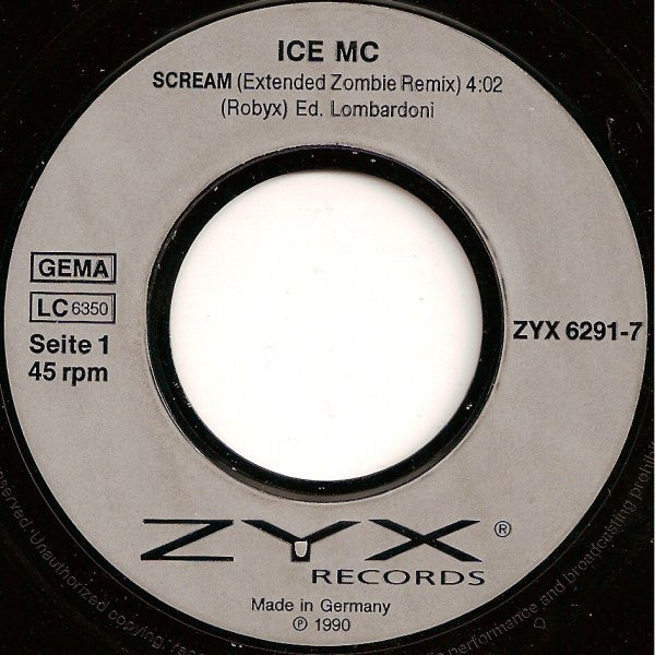 ICE MC : Scream (7",45 RPM)