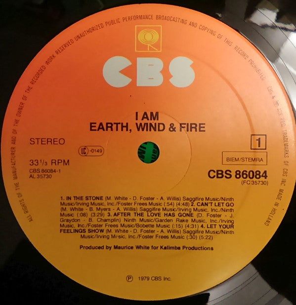 Earth, Wind & Fire : I Am (LP,Album,Stereo)