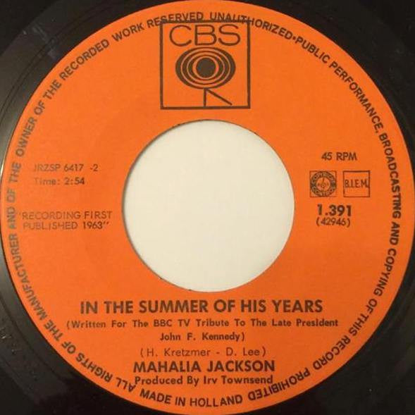 Mahalia Jackson : In The Summer Of His Years (7",Reissue)