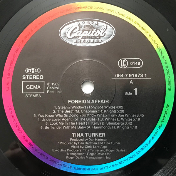 Tina Turner : Foreign Affair (LP,Album,Stereo)