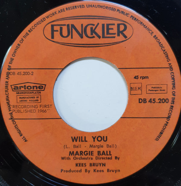 Margie Ball : After All / Will You (7",45 RPM,Single)