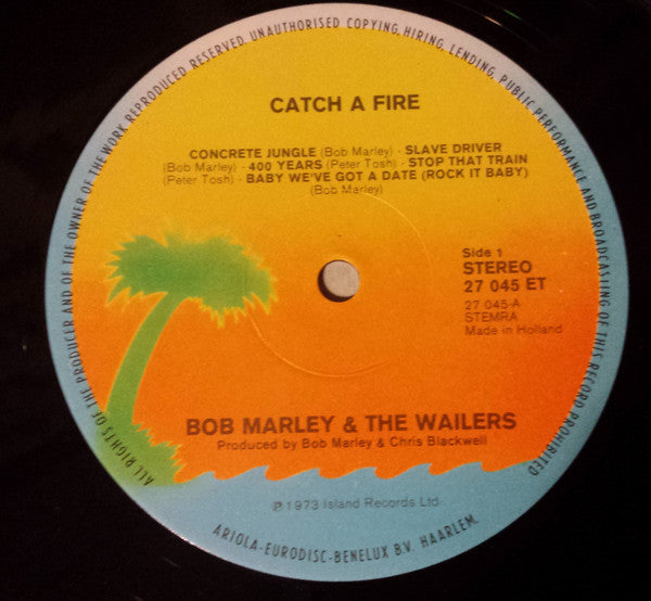 Bob Marley & The Wailers : Catch A Fire (LP,Album,Reissue)