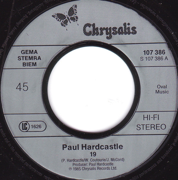 Paul Hardcastle : 19 (7",45 RPM,Single,Stereo)