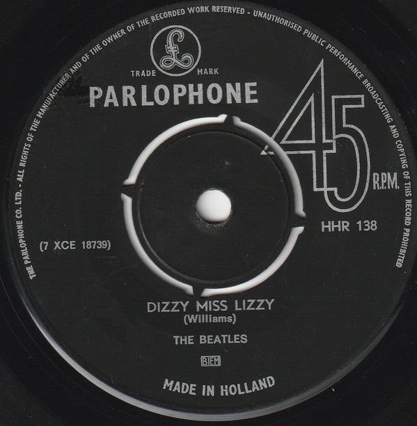 Beatles, The : Dizzy Miss Lizzy / Yesterday (7",45 RPM,Single)