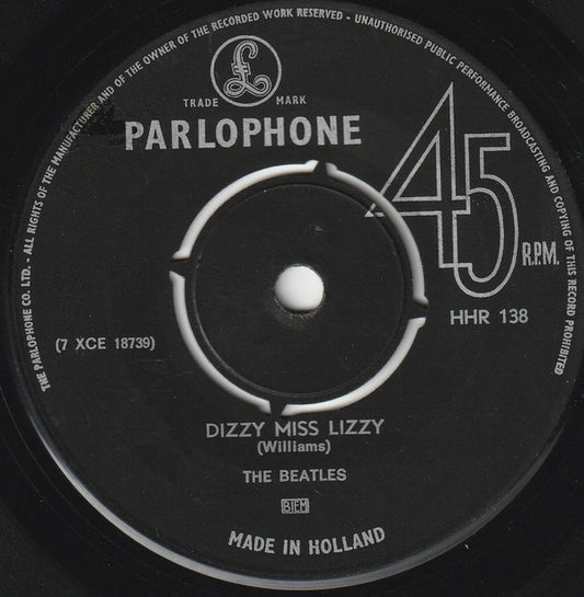 Beatles, The : Dizzy Miss Lizzy / Yesterday (7",45 RPM,Single)