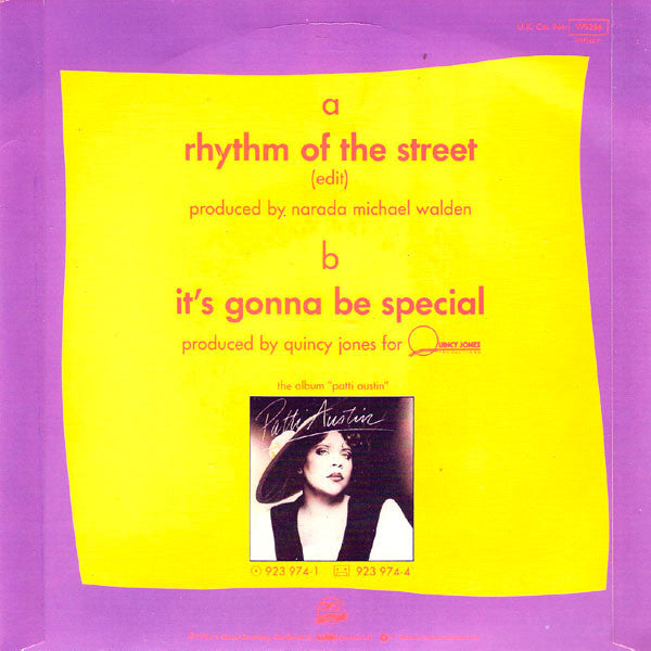 Patti Austin : Rhythm Of The Street (7",Single)