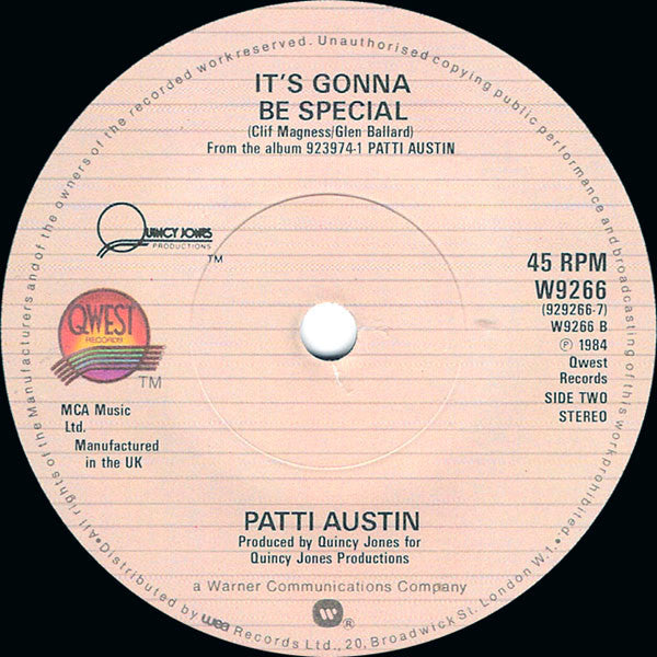 Patti Austin : Rhythm Of The Street (7",Single)