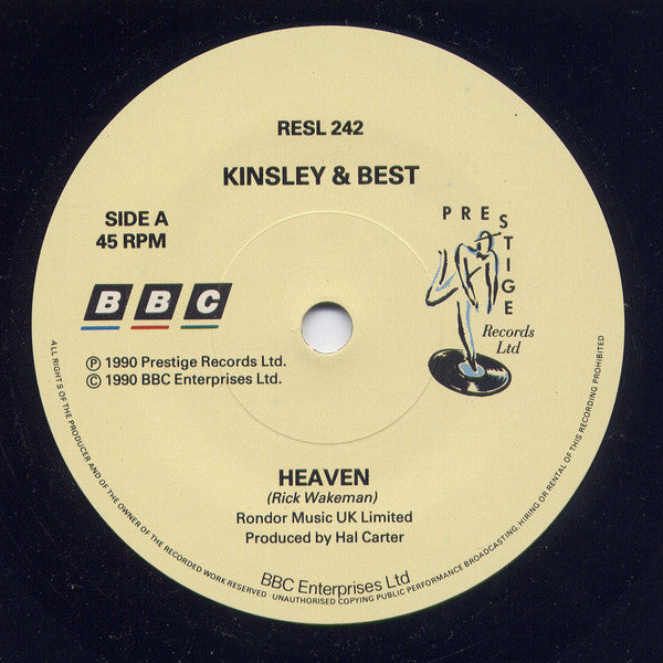 Kinsley & Best : Heaven (7",45 RPM,Stereo)