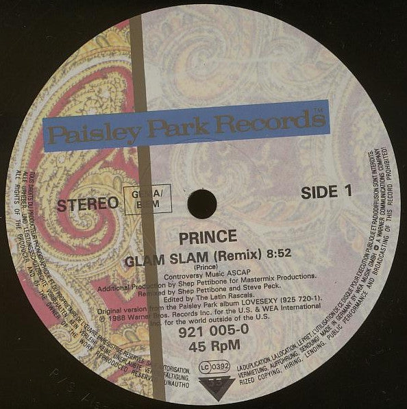 Prince : Glam Slam (12",33 ⅓ RPM,Single,Misprint,Stereo)