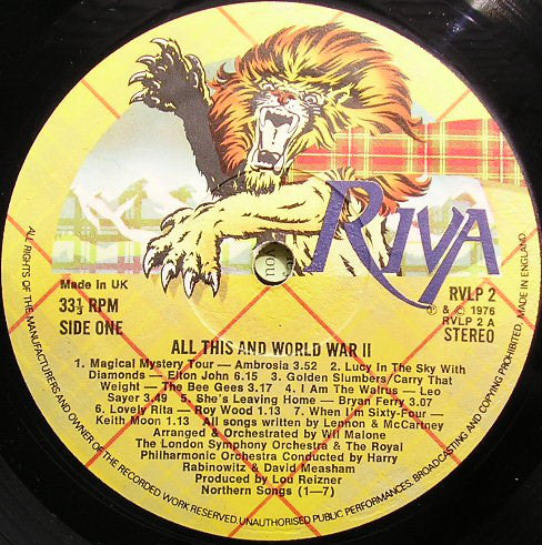 Various : All This And World War II (LP,Album,Stereo)