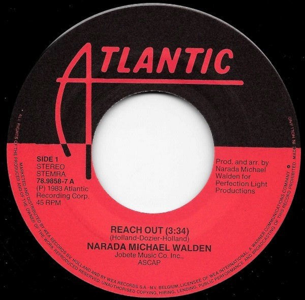 Narada Michael Walden : Reach Out (7",45 RPM,Single)