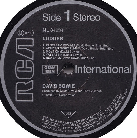 David Bowie : Lodger (LP,Album,Reissue)