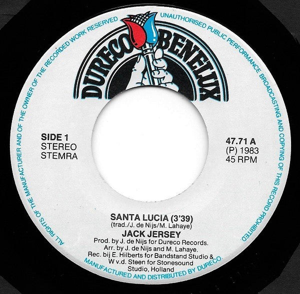 Jack Jersey : Santa Lucia  (7",45 RPM,Single)