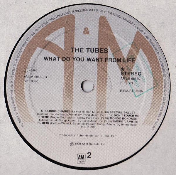 Tubes, The : What Do You Want From Live (LP,Album)