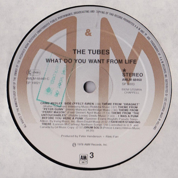 Tubes, The : What Do You Want From Live (LP,Album)