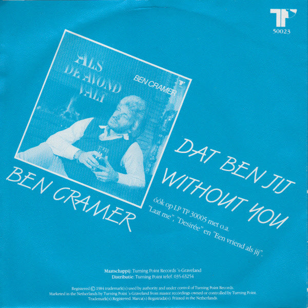 Ben Cramer : Dat Ben Jij / Without You (7",45 RPM,Single)