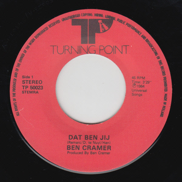 Ben Cramer : Dat Ben Jij / Without You (7",45 RPM,Single)