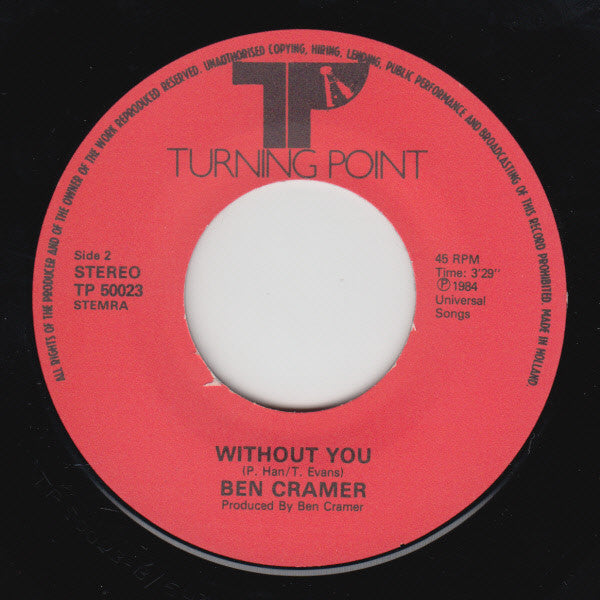 Ben Cramer : Dat Ben Jij / Without You (7",45 RPM,Single)