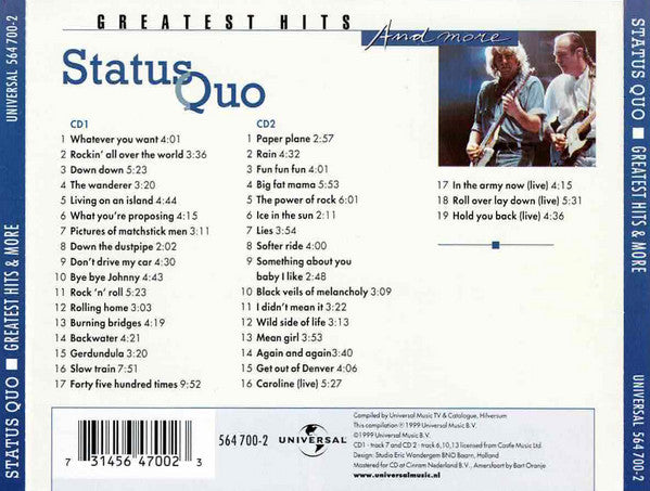 Status Quo : Greatest Hits And More (2xCD, Comp)