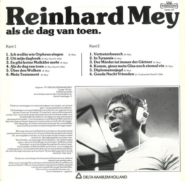 Reinhard Mey : Als De Dag Van Toen (LP,Album)