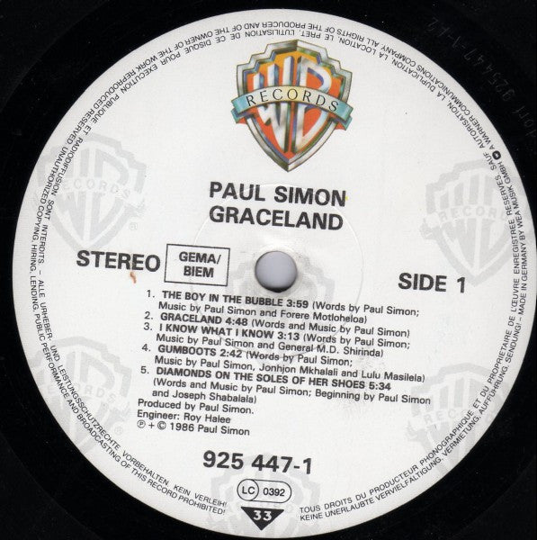 Paul Simon : Graceland (LP,Album)