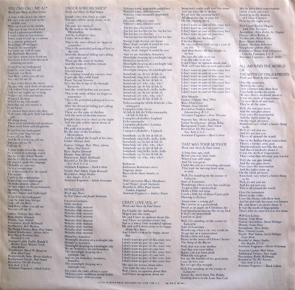 Paul Simon : Graceland (LP,Album)