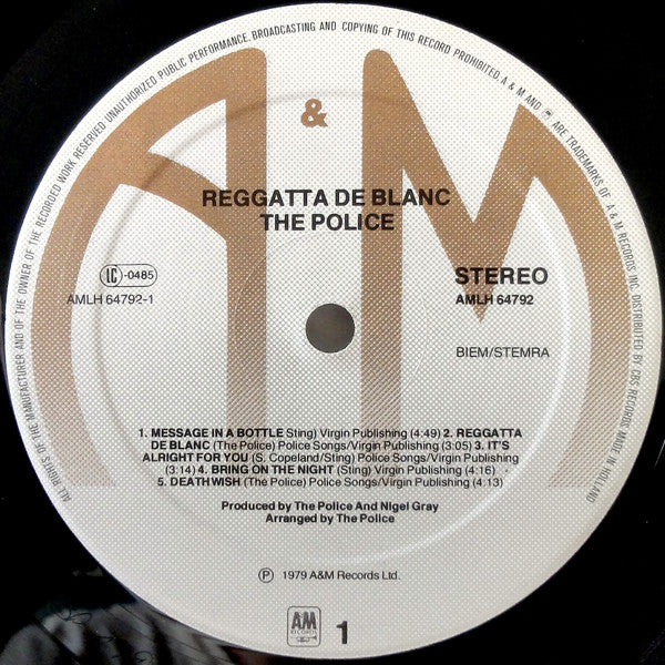 Police, The : Reggatta De Blanc (LP,Album,Stereo)